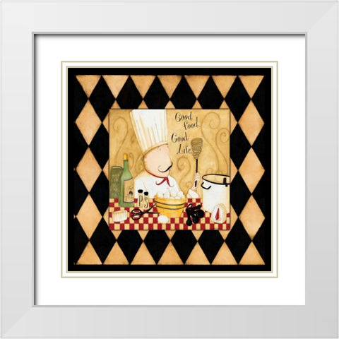 Belly Full White Modern Wood Framed Art Print with Double Matting by DiPaolo, Dan