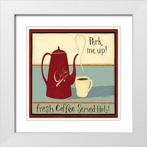 Perk me up! White Modern Wood Framed Art Print with Double Matting by DiPaolo, Dan