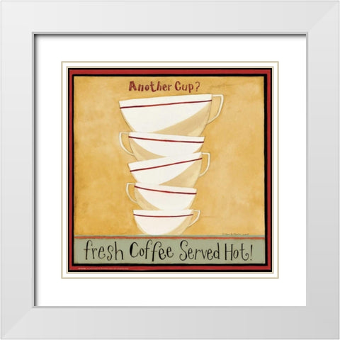 Another Cup White Modern Wood Framed Art Print with Double Matting by DiPaolo, Dan