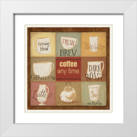 Brew Combinations White Modern Wood Framed Art Print with Double Matting by DiPaolo, Dan