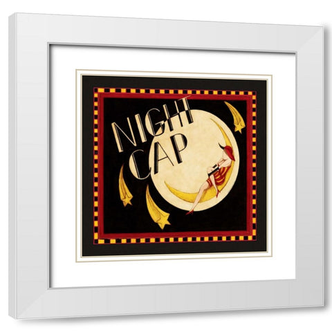 Night Cap White Modern Wood Framed Art Print with Double Matting by DiPaolo, Dan