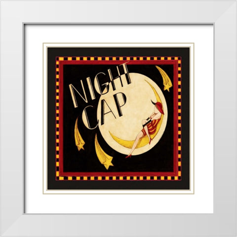 Night Cap White Modern Wood Framed Art Print with Double Matting by DiPaolo, Dan