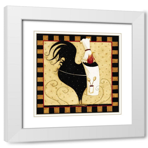 Apron Chick White Modern Wood Framed Art Print with Double Matting by DiPaolo, Dan