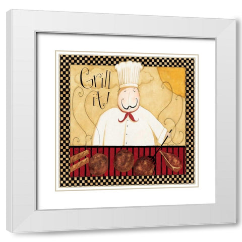 Grill White Modern Wood Framed Art Print with Double Matting by DiPaolo, Dan