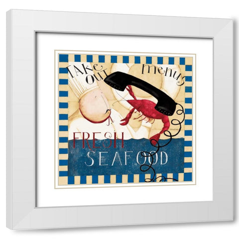 Order Seafood White Modern Wood Framed Art Print with Double Matting by DiPaolo, Dan