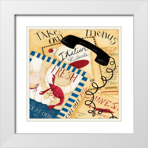 All Takeout White Modern Wood Framed Art Print with Double Matting by DiPaolo, Dan