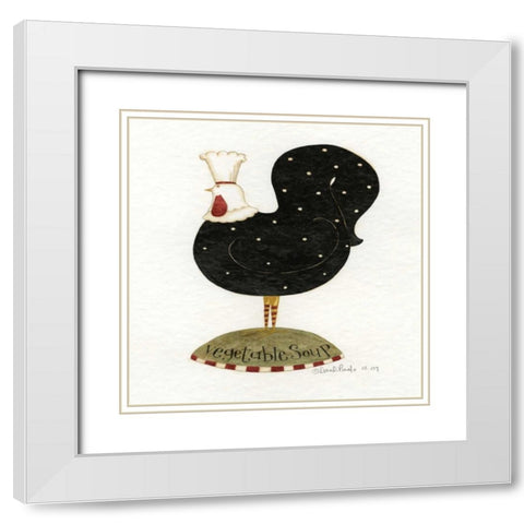 Veggie Soup White Modern Wood Framed Art Print with Double Matting by DiPaolo, Dan