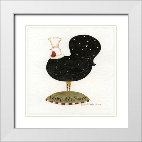 Veggie Soup White Modern Wood Framed Art Print with Double Matting by DiPaolo, Dan