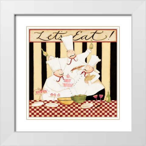 Eat White Modern Wood Framed Art Print with Double Matting by DiPaolo, Dan