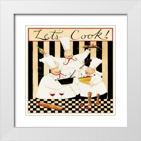 Cooking Time White Modern Wood Framed Art Print with Double Matting by DiPaolo, Dan