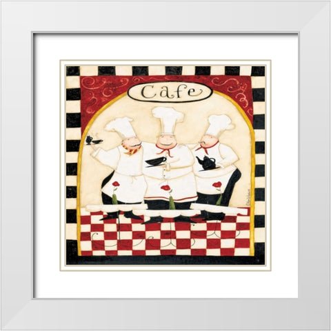Cooking Together White Modern Wood Framed Art Print with Double Matting by DiPaolo, Dan