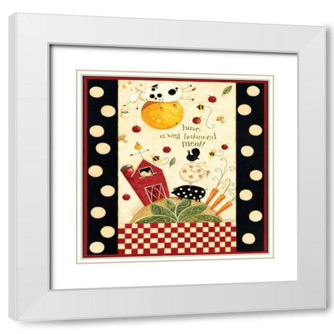 Little Farm On The Hill White Modern Wood Framed Art Print with Double Matting by DiPaolo, Dan