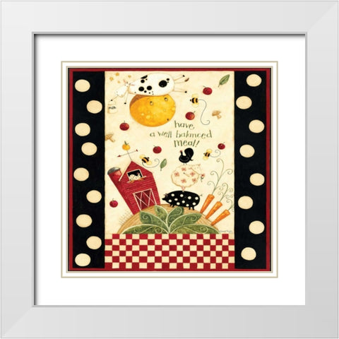Little Farm On The Hill White Modern Wood Framed Art Print with Double Matting by DiPaolo, Dan