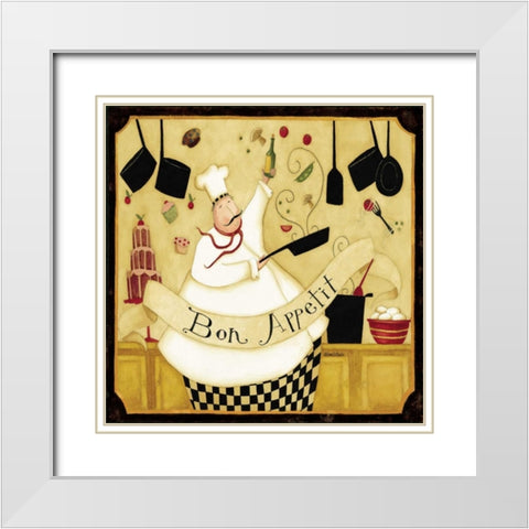 Chunky Chef White Modern Wood Framed Art Print with Double Matting by DiPaolo, Dan