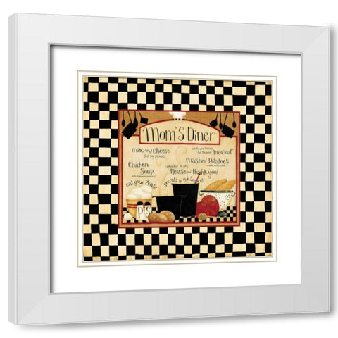 Corner Diner White Modern Wood Framed Art Print with Double Matting by DiPaolo, Dan