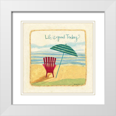 Life White Modern Wood Framed Art Print with Double Matting by DiPaolo, Dan