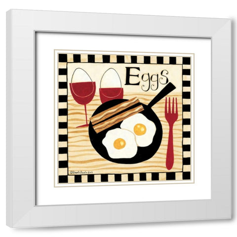 Breakfast Eggs White Modern Wood Framed Art Print with Double Matting by DiPaolo, Dan