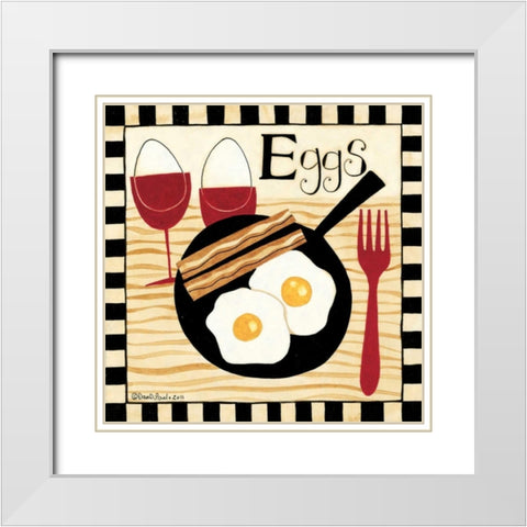 Breakfast Eggs White Modern Wood Framed Art Print with Double Matting by DiPaolo, Dan