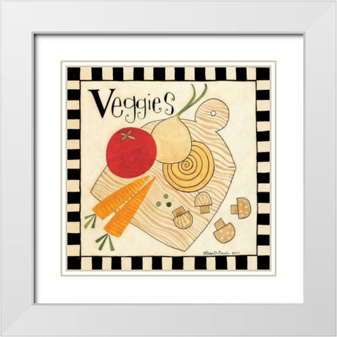 Veggie Delight White Modern Wood Framed Art Print with Double Matting by DiPaolo, Dan