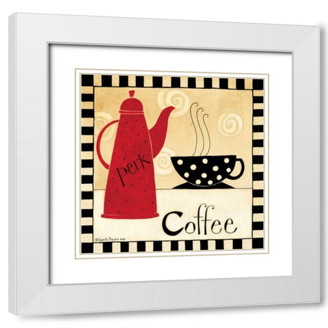 One Cup White Modern Wood Framed Art Print with Double Matting by DiPaolo, Dan