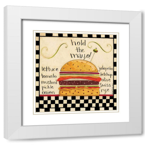 Eat Big White Modern Wood Framed Art Print with Double Matting by DiPaolo, Dan
