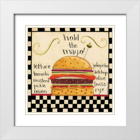 Eat Big White Modern Wood Framed Art Print with Double Matting by DiPaolo, Dan