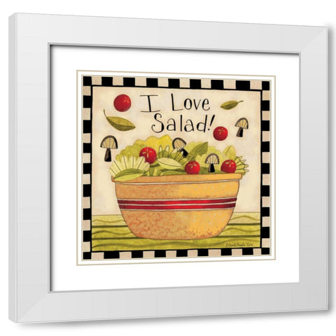 I love Salad White Modern Wood Framed Art Print with Double Matting by DiPaolo, Dan