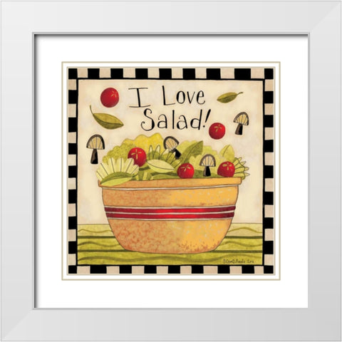 I love Salad White Modern Wood Framed Art Print with Double Matting by DiPaolo, Dan