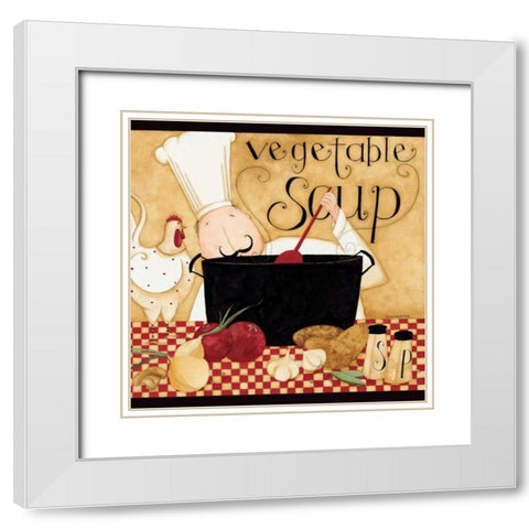 Soup Pot White Modern Wood Framed Art Print with Double Matting by DiPaolo, Dan