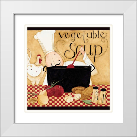Soup Pot White Modern Wood Framed Art Print with Double Matting by DiPaolo, Dan