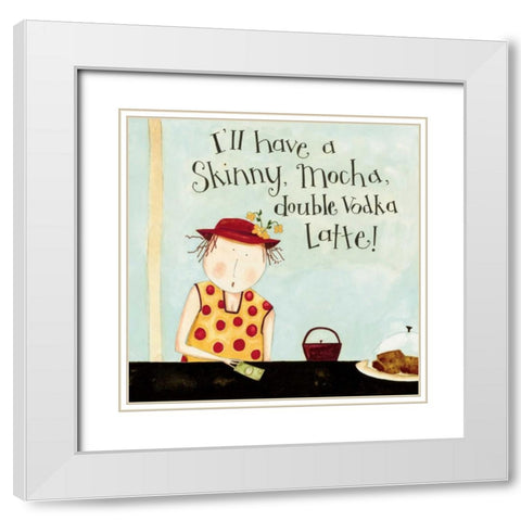 Vodka Latte White Modern Wood Framed Art Print with Double Matting by DiPaolo, Dan