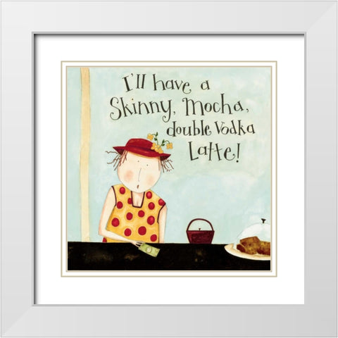 Vodka Latte White Modern Wood Framed Art Print with Double Matting by DiPaolo, Dan
