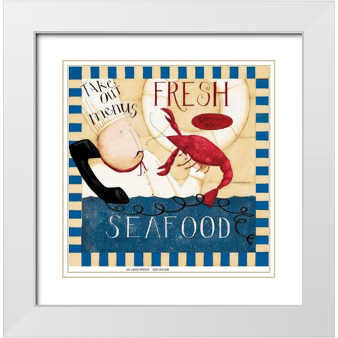 Menu Box White Modern Wood Framed Art Print with Double Matting by DiPaolo, Dan