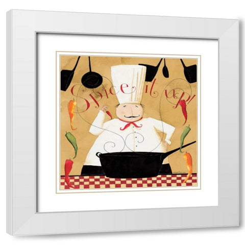August Spice White Modern Wood Framed Art Print with Double Matting by DiPaolo, Dan
