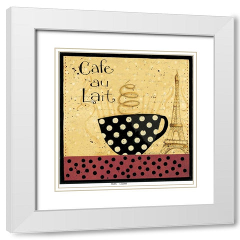 Cafe Au Lait White Modern Wood Framed Art Print with Double Matting by DiPaolo, Dan
