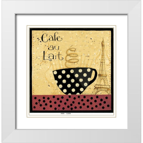 Cafe Au Lait White Modern Wood Framed Art Print with Double Matting by DiPaolo, Dan