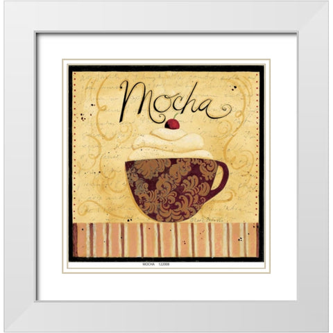 Mocha White Modern Wood Framed Art Print with Double Matting by DiPaolo, Dan