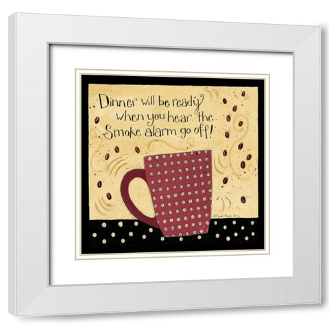 Coffee Smoke White Modern Wood Framed Art Print with Double Matting by DiPaolo, Dan
