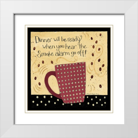 Coffee Smoke White Modern Wood Framed Art Print with Double Matting by DiPaolo, Dan