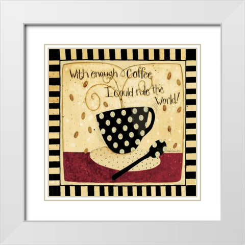 Rule The World White Modern Wood Framed Art Print with Double Matting by DiPaolo, Dan