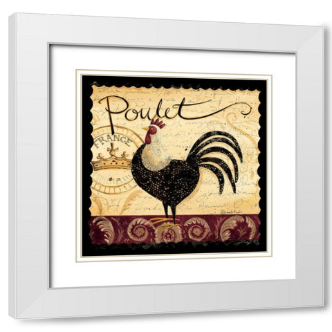 Mr Poulet White Modern Wood Framed Art Print with Double Matting by DiPaolo, Dan