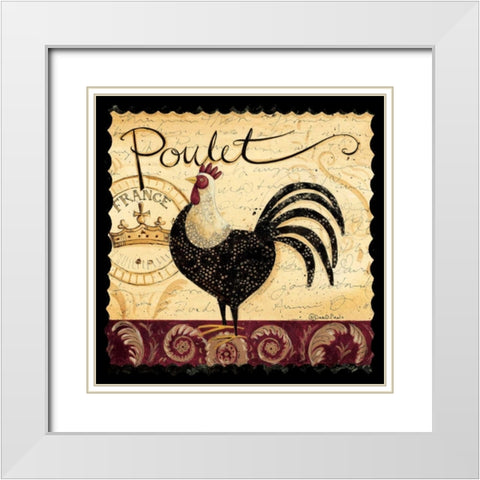 Mr Poulet White Modern Wood Framed Art Print with Double Matting by DiPaolo, Dan