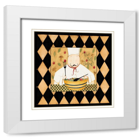 The Big Salad White Modern Wood Framed Art Print with Double Matting by DiPaolo, Dan