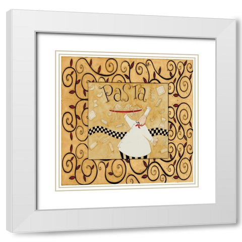 Scroll pasta White Modern Wood Framed Art Print with Double Matting by DiPaolo, Dan