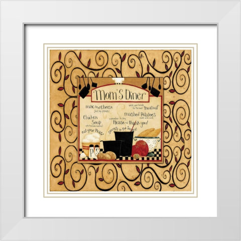 Eat Your Dinner White Modern Wood Framed Art Print with Double Matting by DiPaolo, Dan