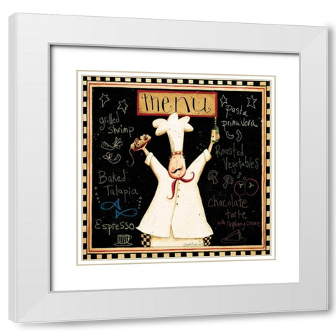 New Menu White Modern Wood Framed Art Print with Double Matting by DiPaolo, Dan