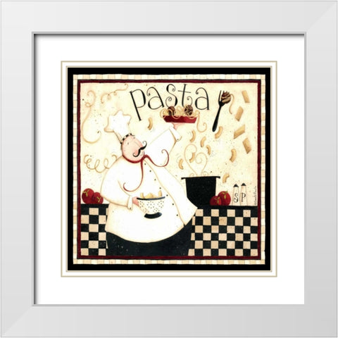 Cooking Pasta White Modern Wood Framed Art Print with Double Matting by DiPaolo, Dan