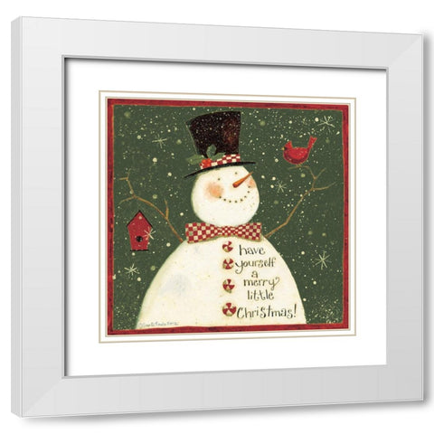 Snowman Have Yourself White Modern Wood Framed Art Print with Double Matting by DiPaolo, Dan
