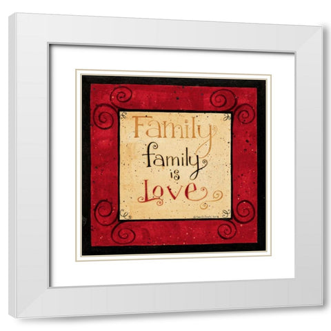 Family White Modern Wood Framed Art Print with Double Matting by DiPaolo, Dan