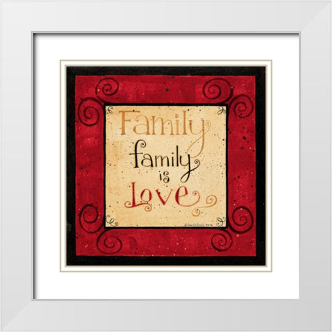 Family White Modern Wood Framed Art Print with Double Matting by DiPaolo, Dan